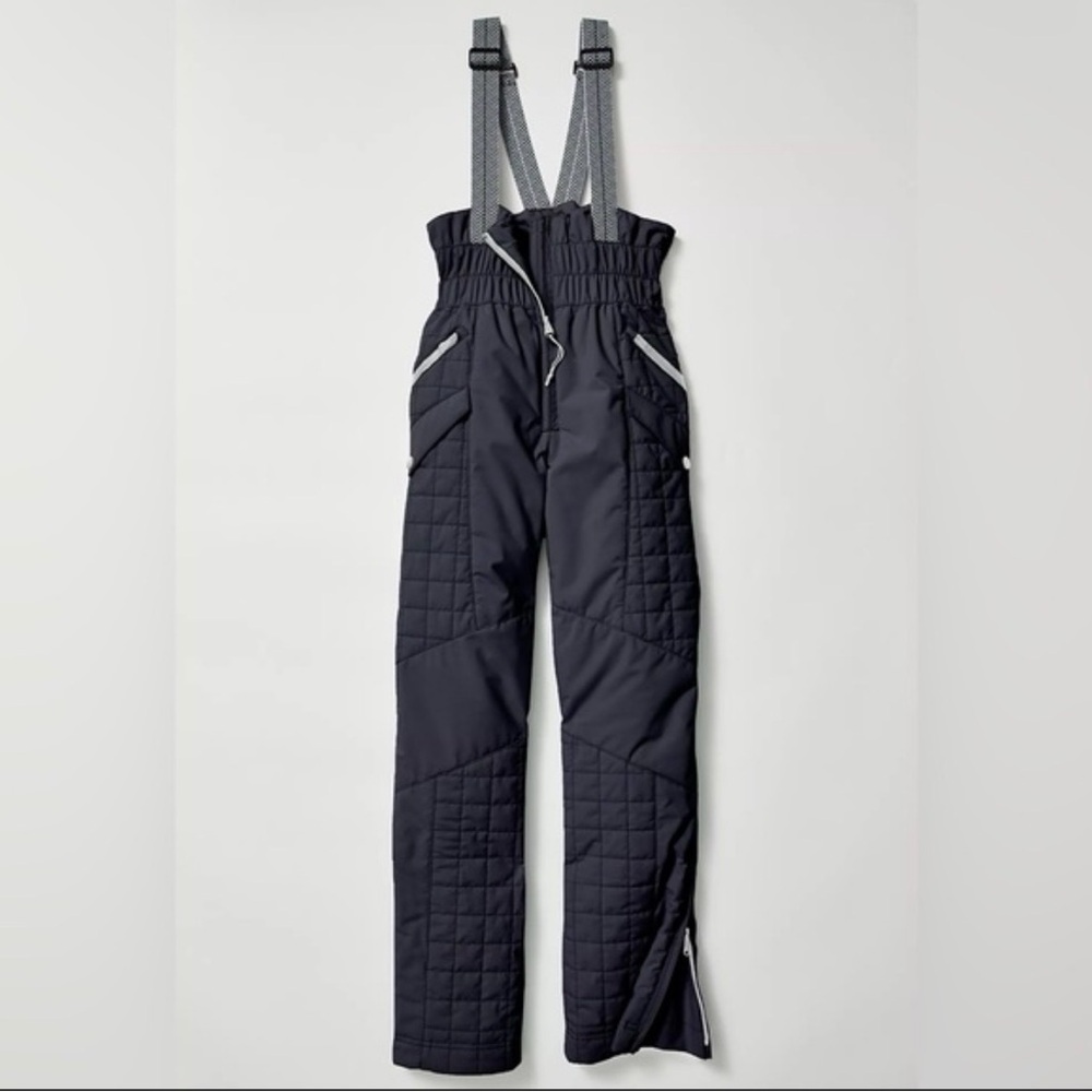 Free People (M) “All Prepped” Quilted Ski Bib Pants with Adjustable Straps!